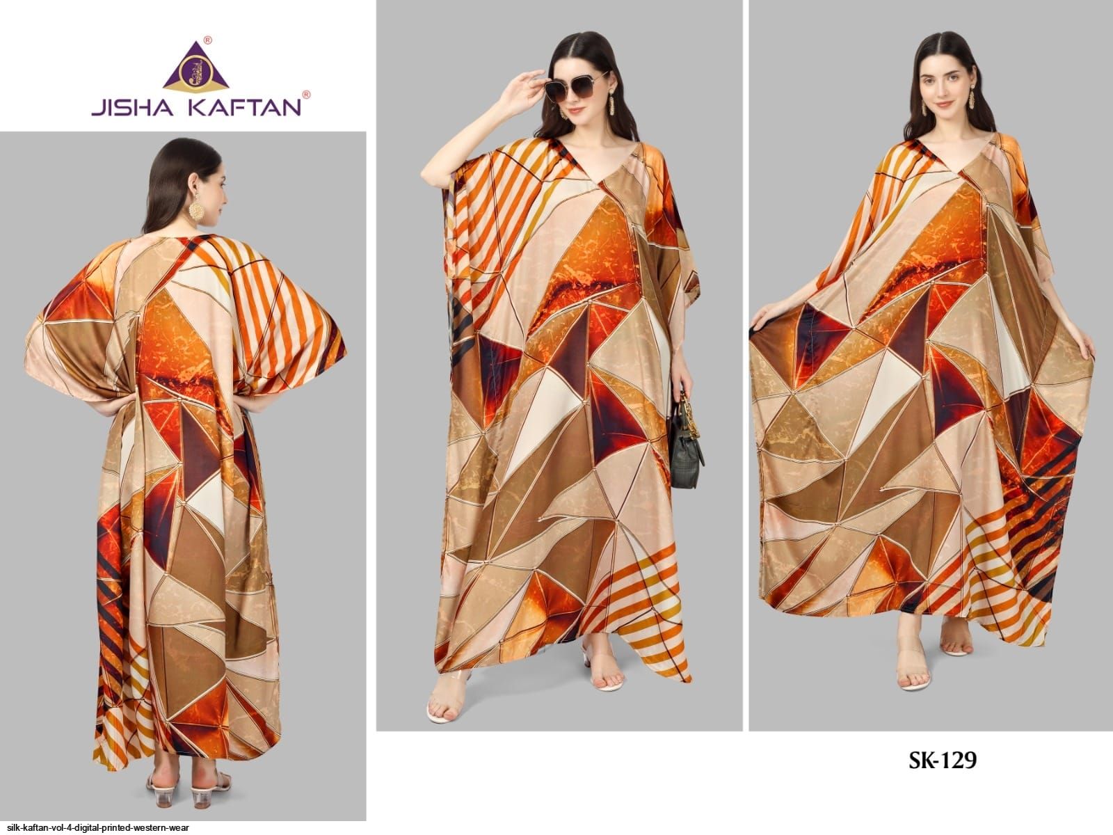 JELITE SILK KAFTAN VOL 4 DIGITAL PRINTED WESTERN WEAR D