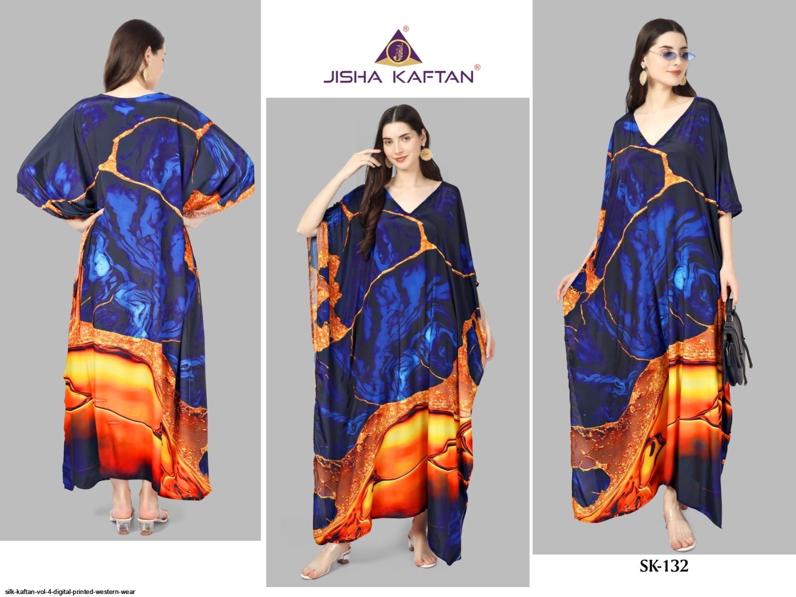 JELITE SILK KAFTAN VOL 4 DIGITAL PRINTED WESTERN WEAR B