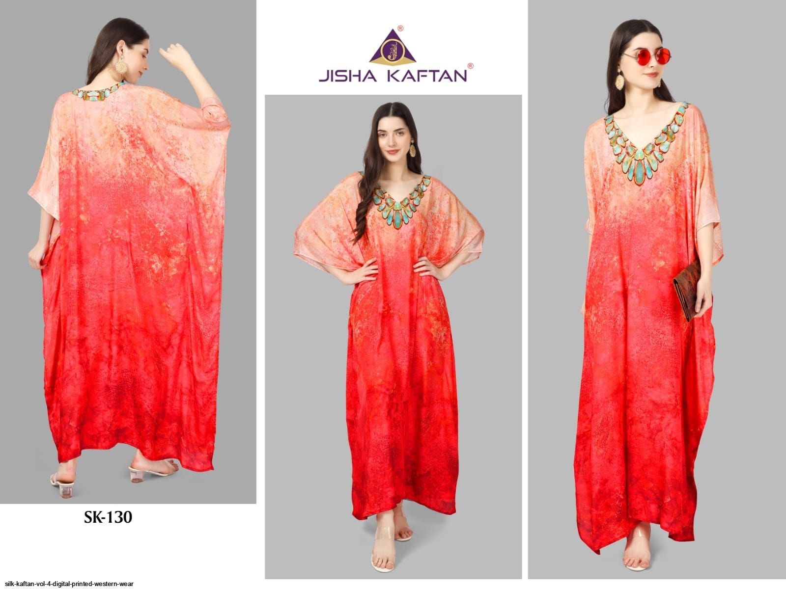 JELITE SILK KAFTAN VOL 4 DIGITAL PRINTED WESTERN WEAR E
