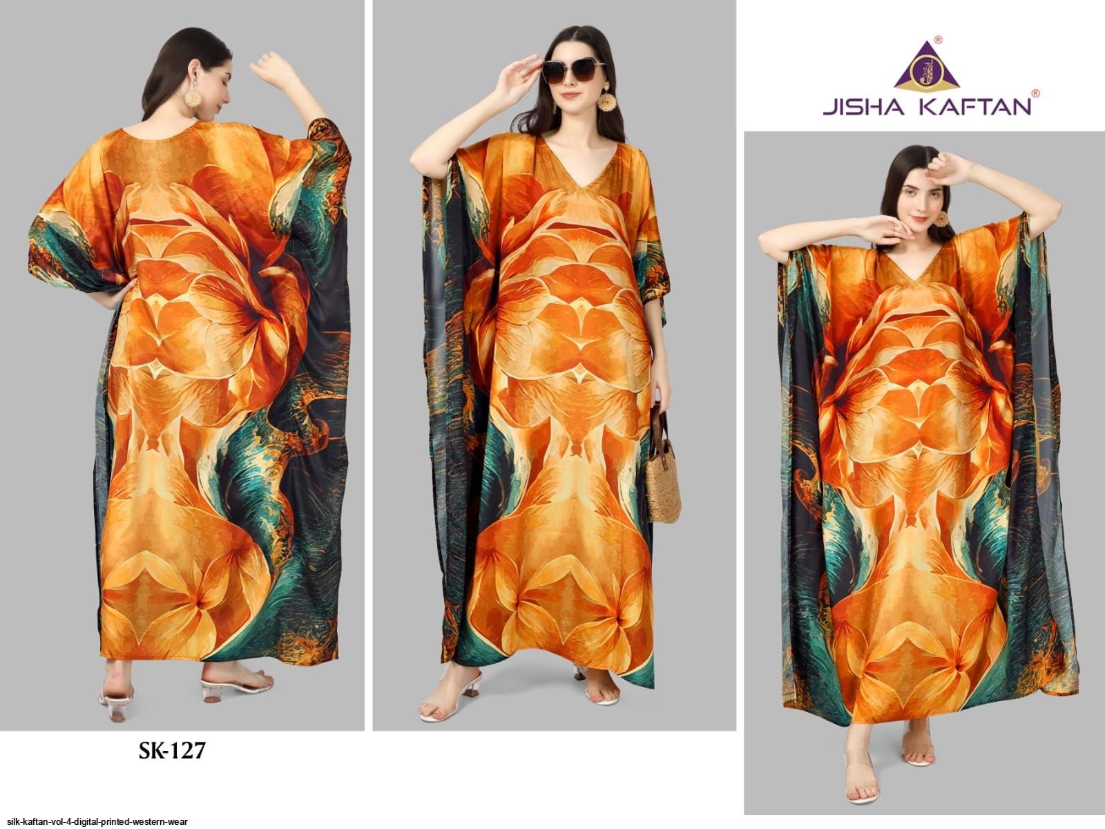JELITE SILK KAFTAN VOL 4 DIGITAL PRINTED WESTERN WEAR F