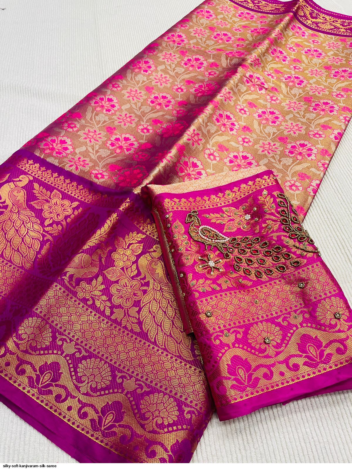 SILKY SOFT KANJIVARAM SILK SAREE