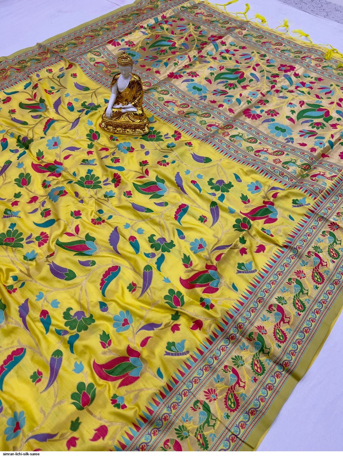 SIMRAN LICHI SILK SAREE F