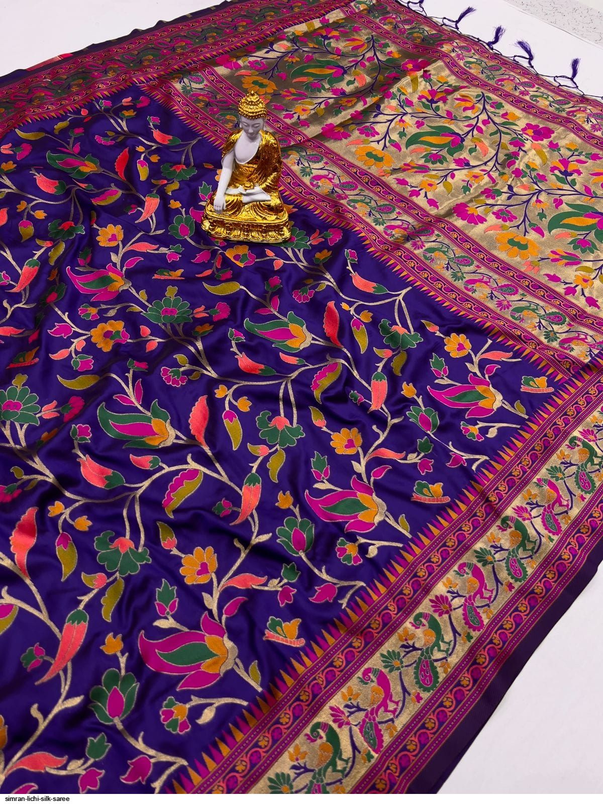 SIMRAN LICHI SILK SAREE J