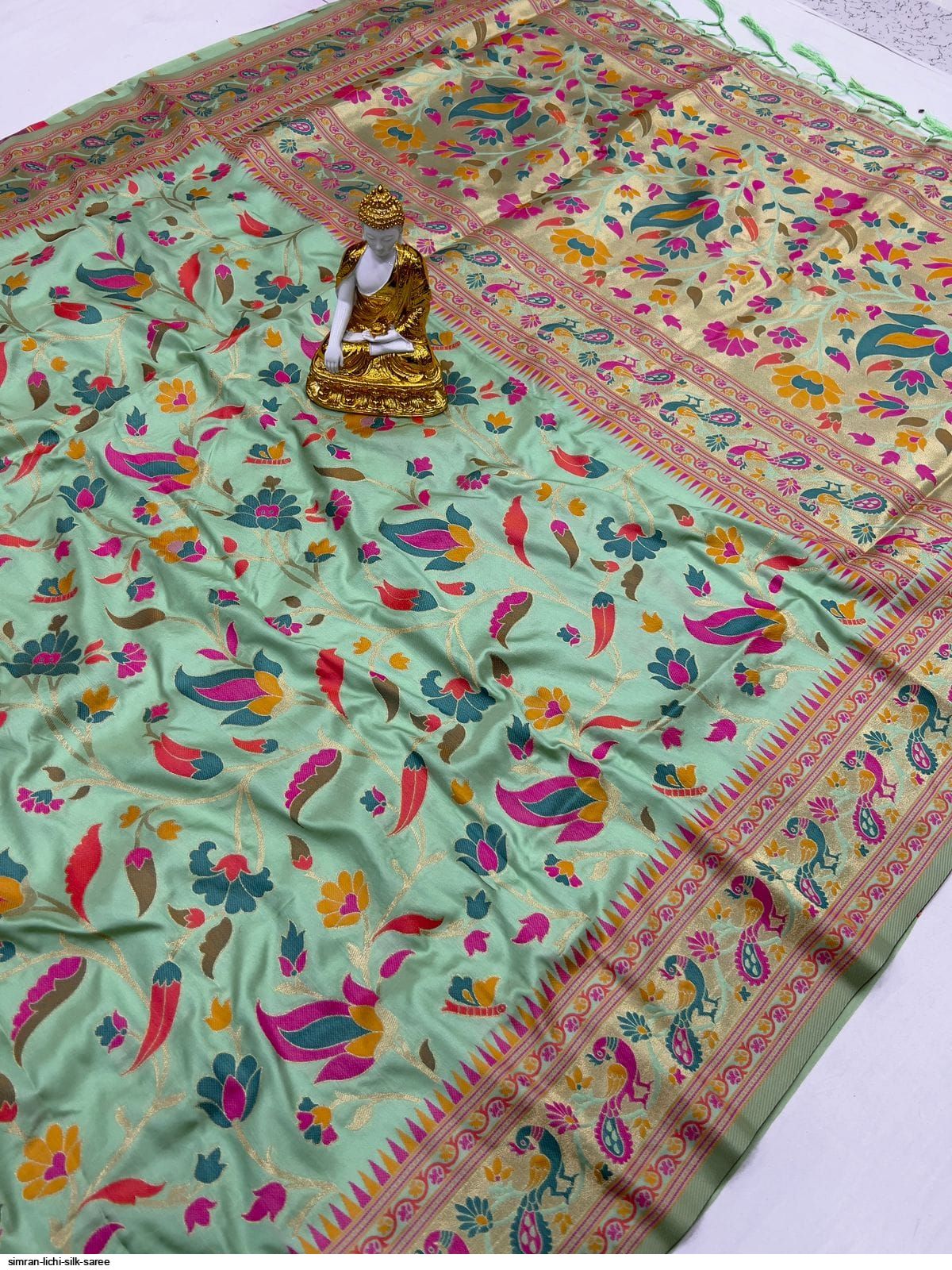 SIMRAN LICHI SILK SAREE