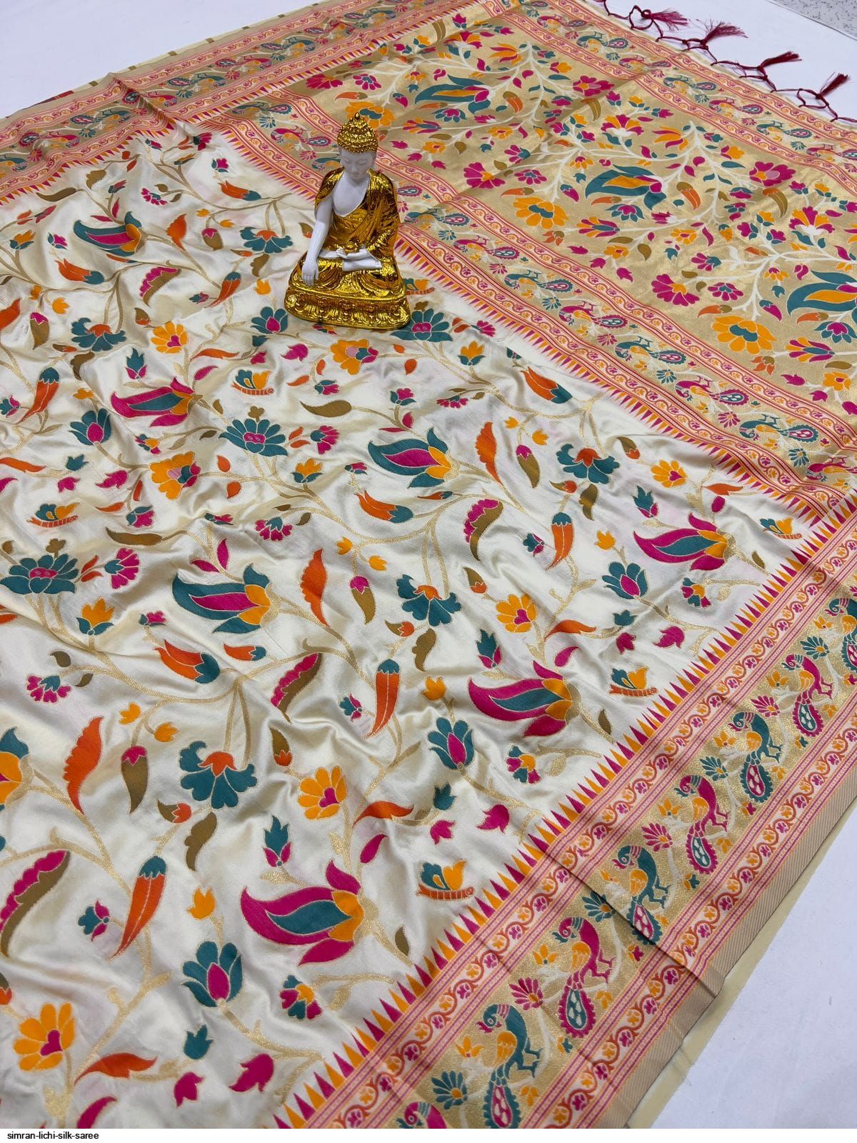 SIMRAN LICHI SILK SAREE B
