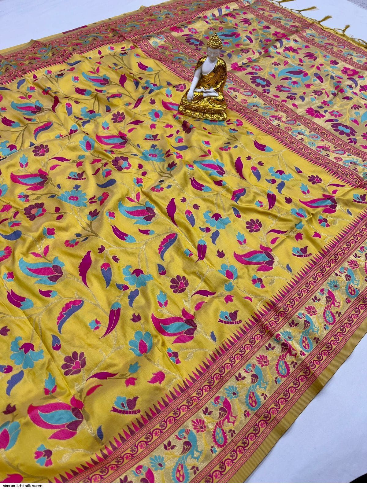SIMRAN LICHI SILK SAREE K
