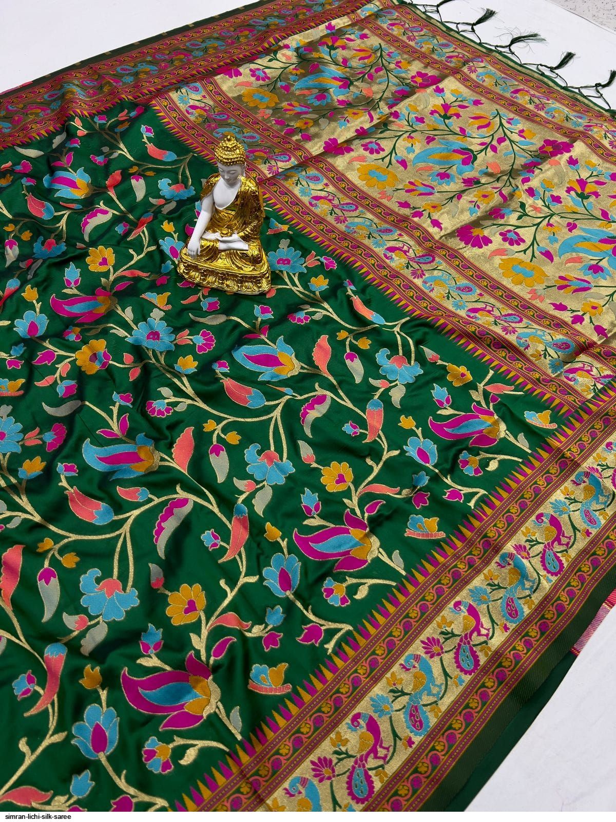 SIMRAN LICHI SILK SAREE D