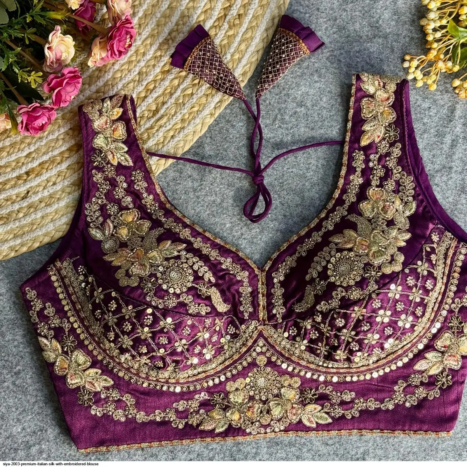 SIYA 2003 PREMIUM ITALIAN SILK WITH EMBROIDERED BLOUSE B