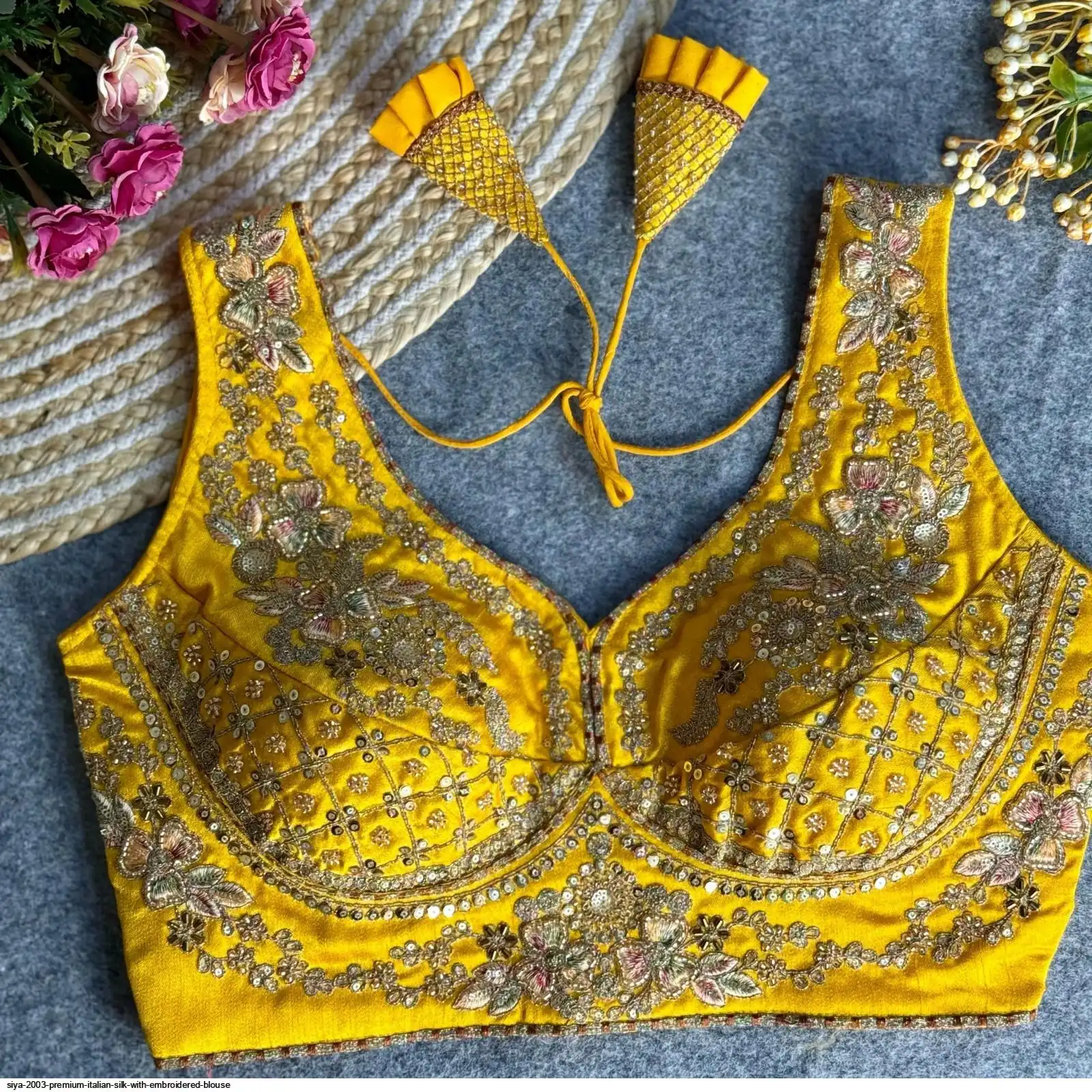 SIYA 2003 PREMIUM ITALIAN SILK WITH EMBROIDERED BLOUSE C