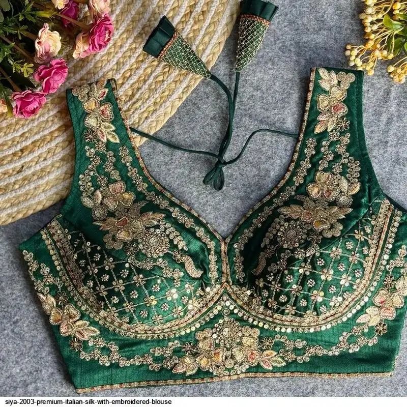 SIYA 2003 PREMIUM ITALIAN SILK WITH EMBROIDERED BLOUSE N