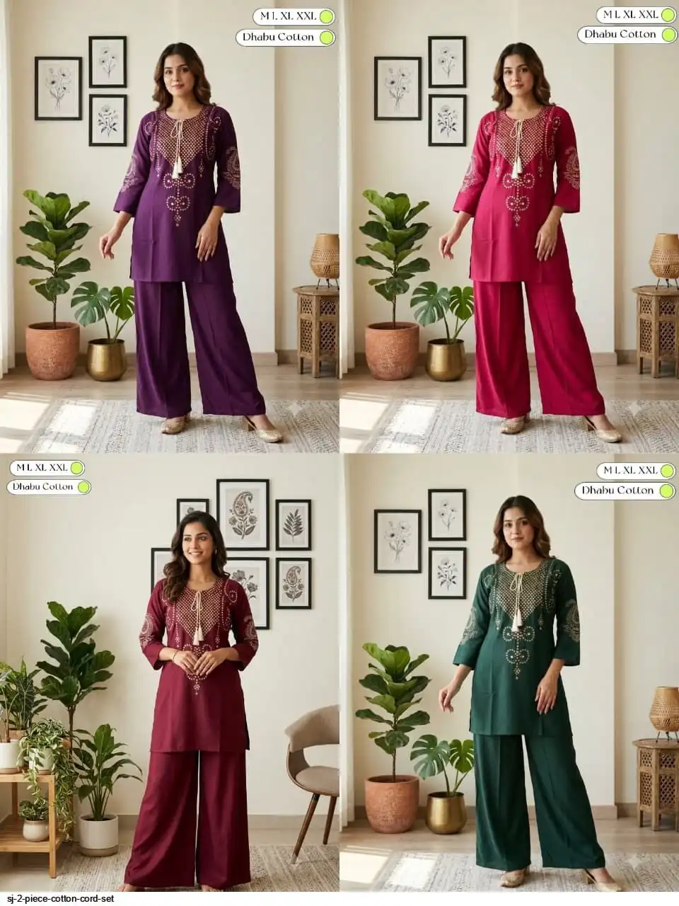 SJ 2 PIECE COTTON CORD SET B
