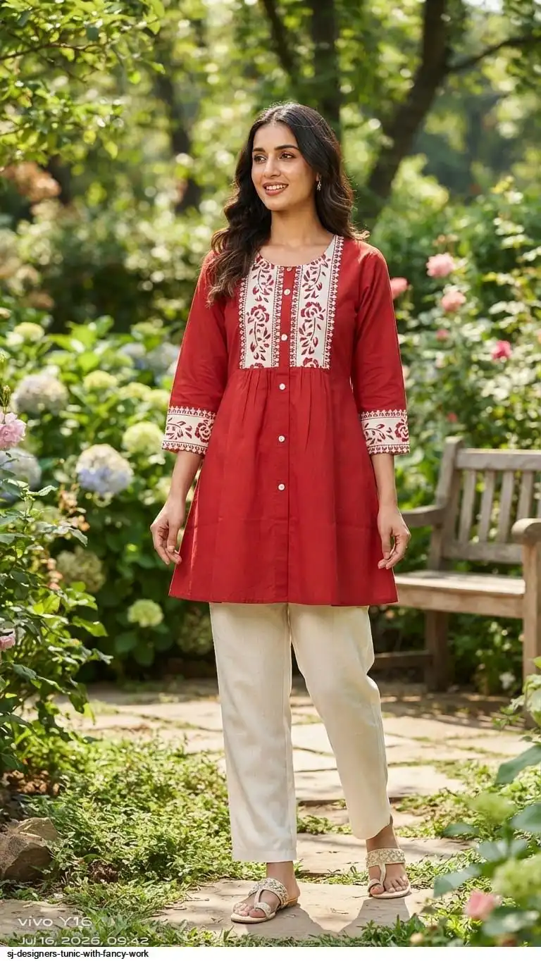 SJ DESIGNERS TUNIC WITH FANCY WORK B