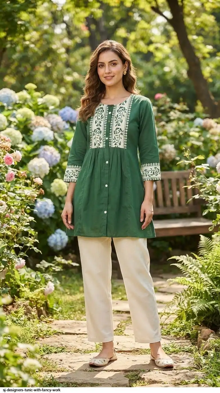 SJ DESIGNERS TUNIC WITH FANCY WORK A