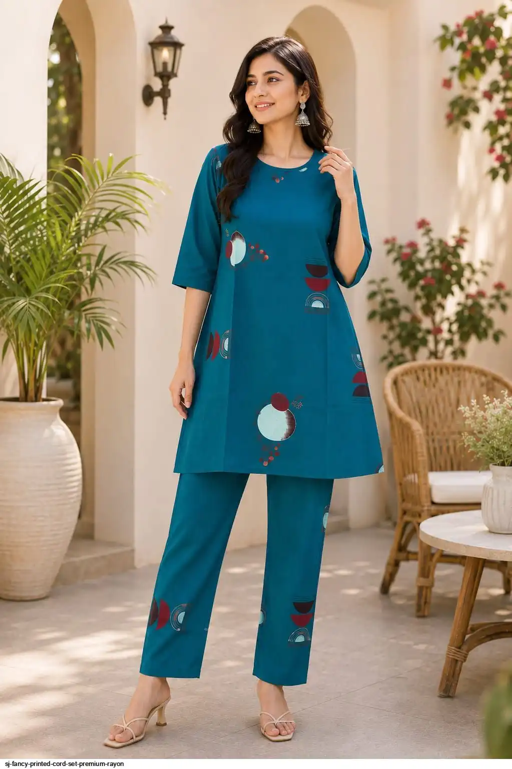 SJ FANCY PRINTED CORD SET PREMIUM RAYON A