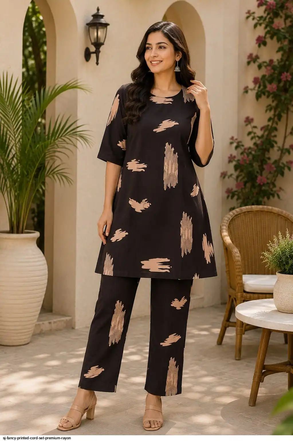 SJ FANCY PRINTED CORD SET PREMIUM RAYON C