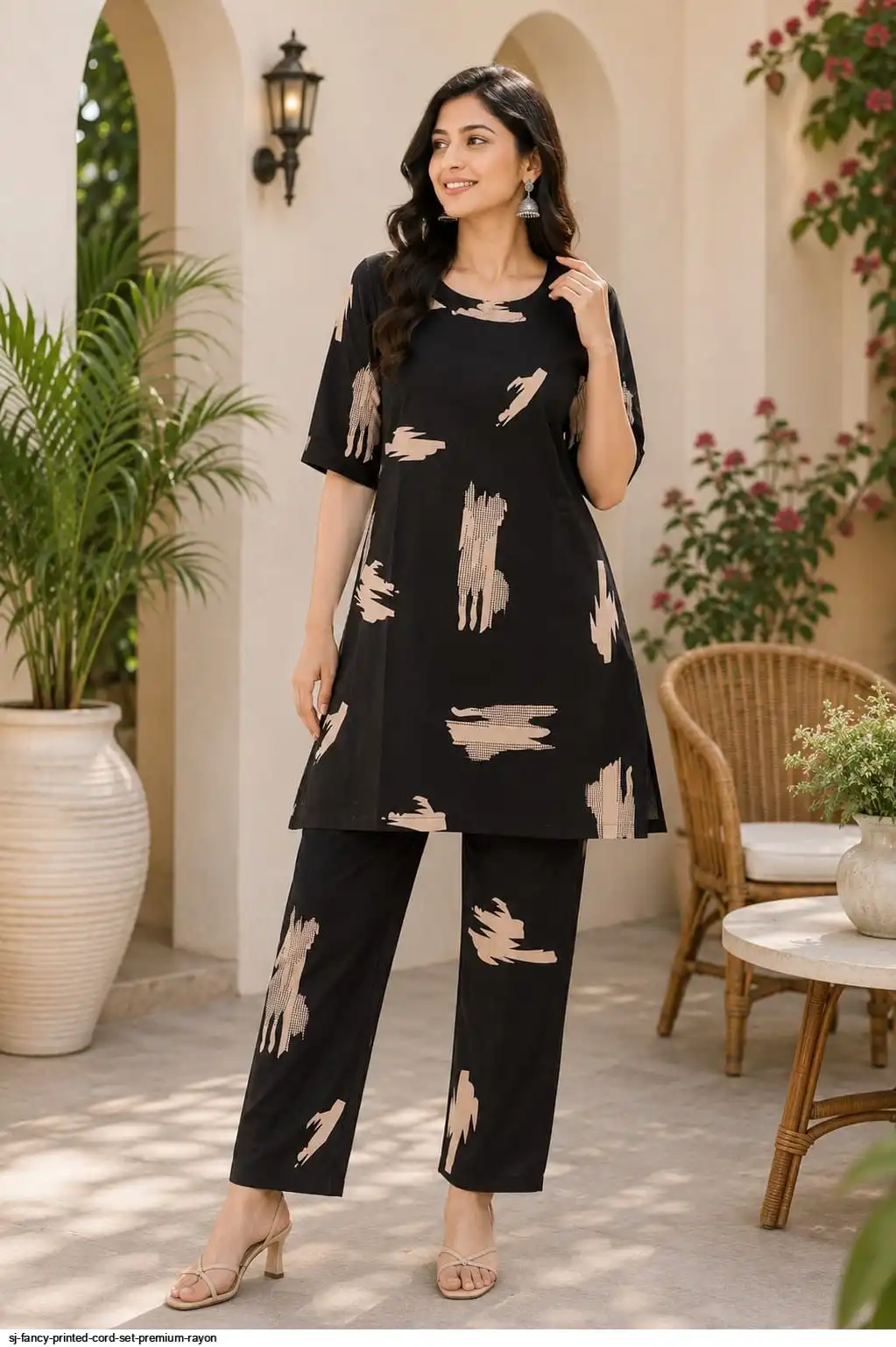 SJ FANCY PRINTED CORD SET PREMIUM RAYON B