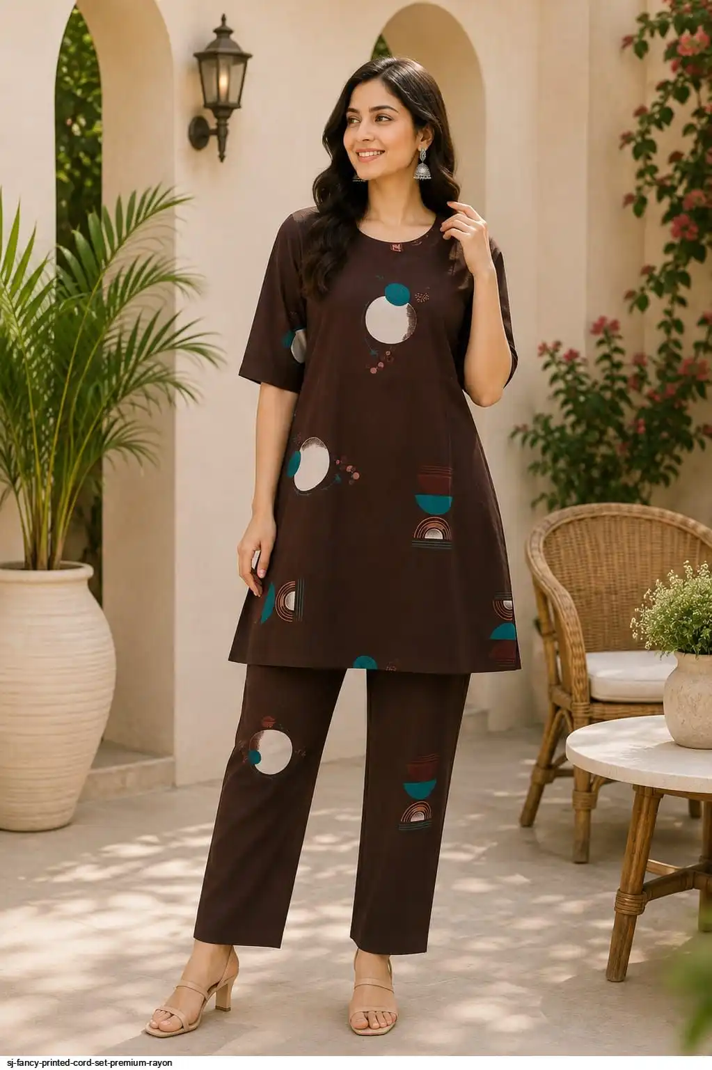 SJ FANCY PRINTED CORD SET PREMIUM RAYON H