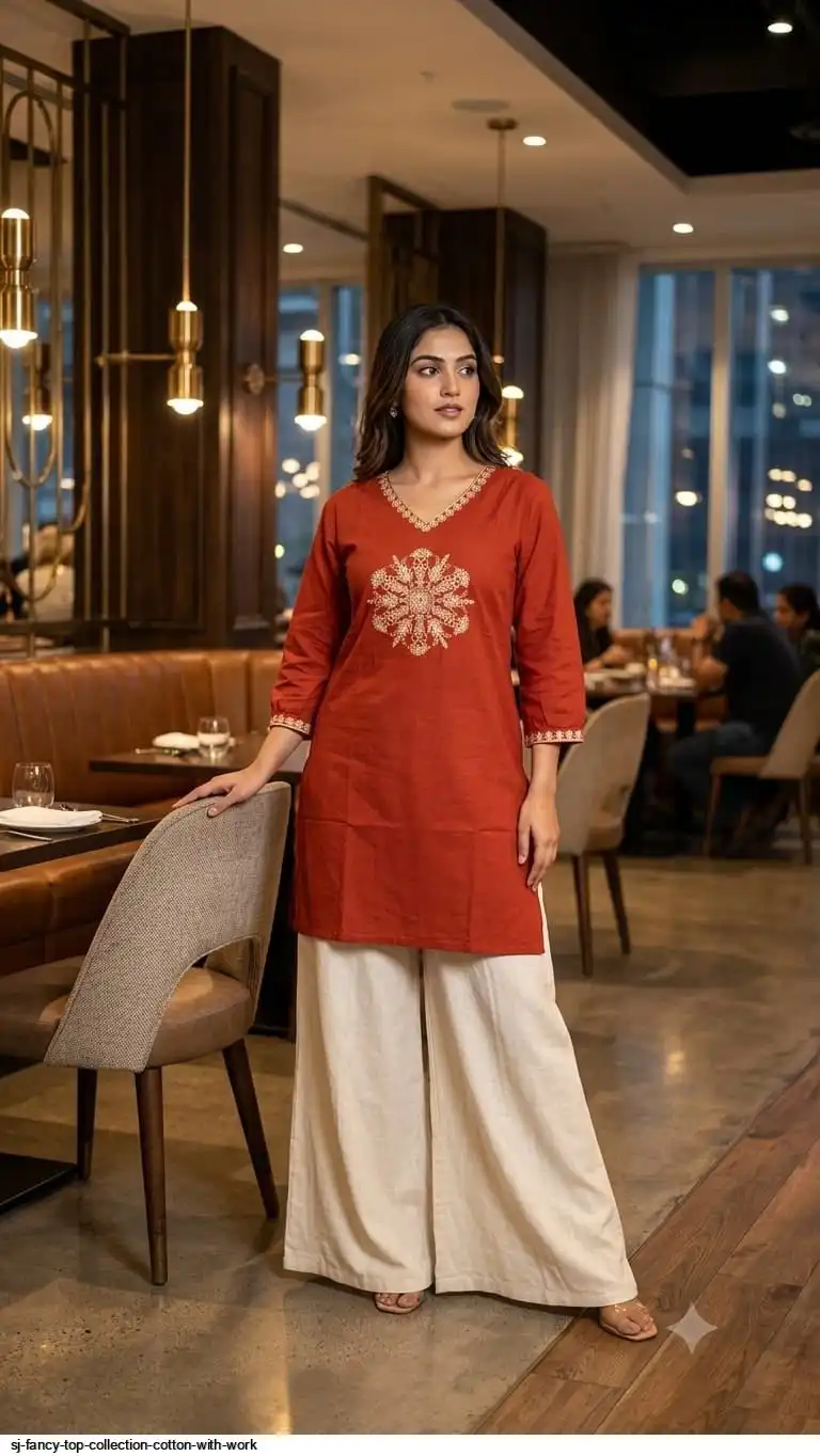 SJ FANCY TOP COLLECTION COTTON WITH WORK 1