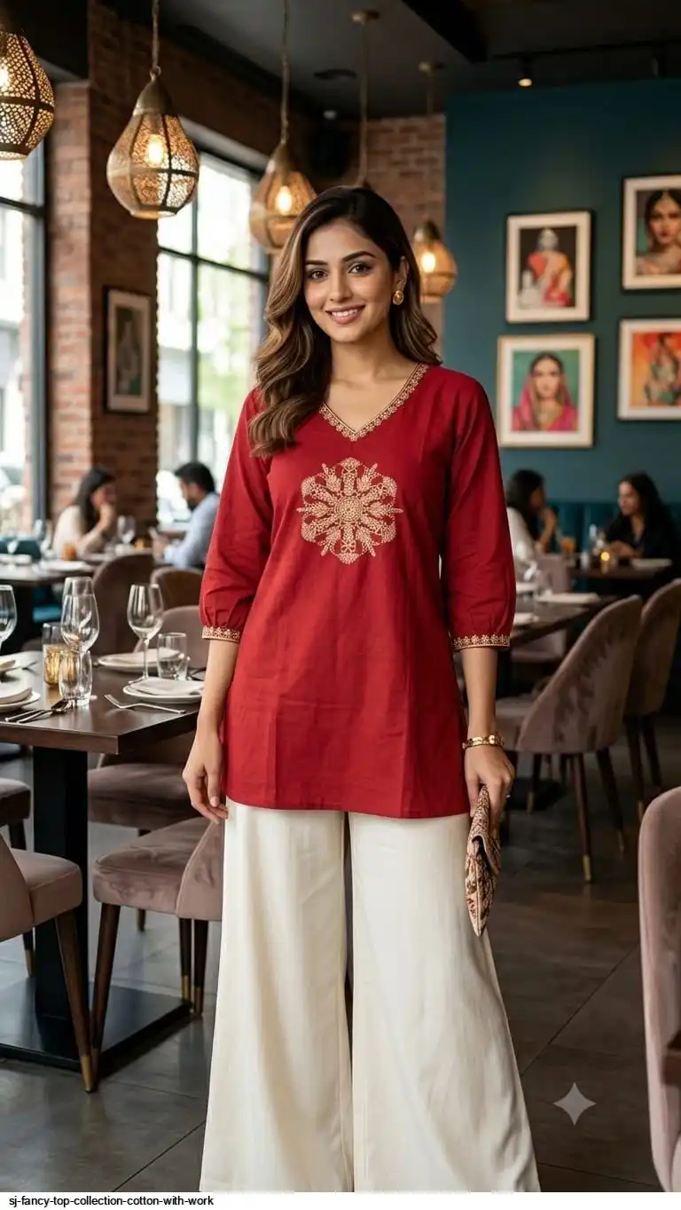 SJ FANCY TOP COLLECTION COTTON WITH WORK 3