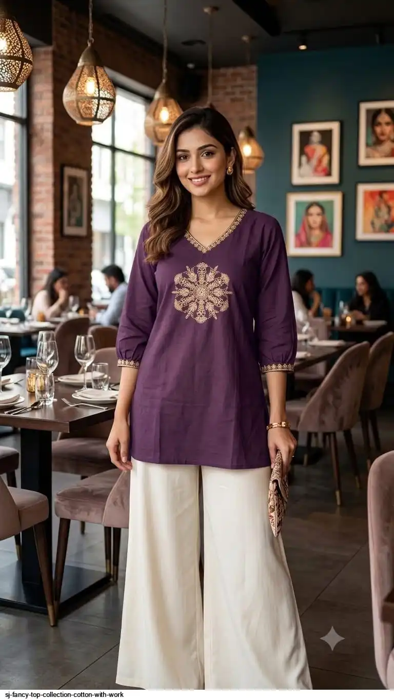 SJ FANCY TOP COLLECTION COTTON WITH WORK 5