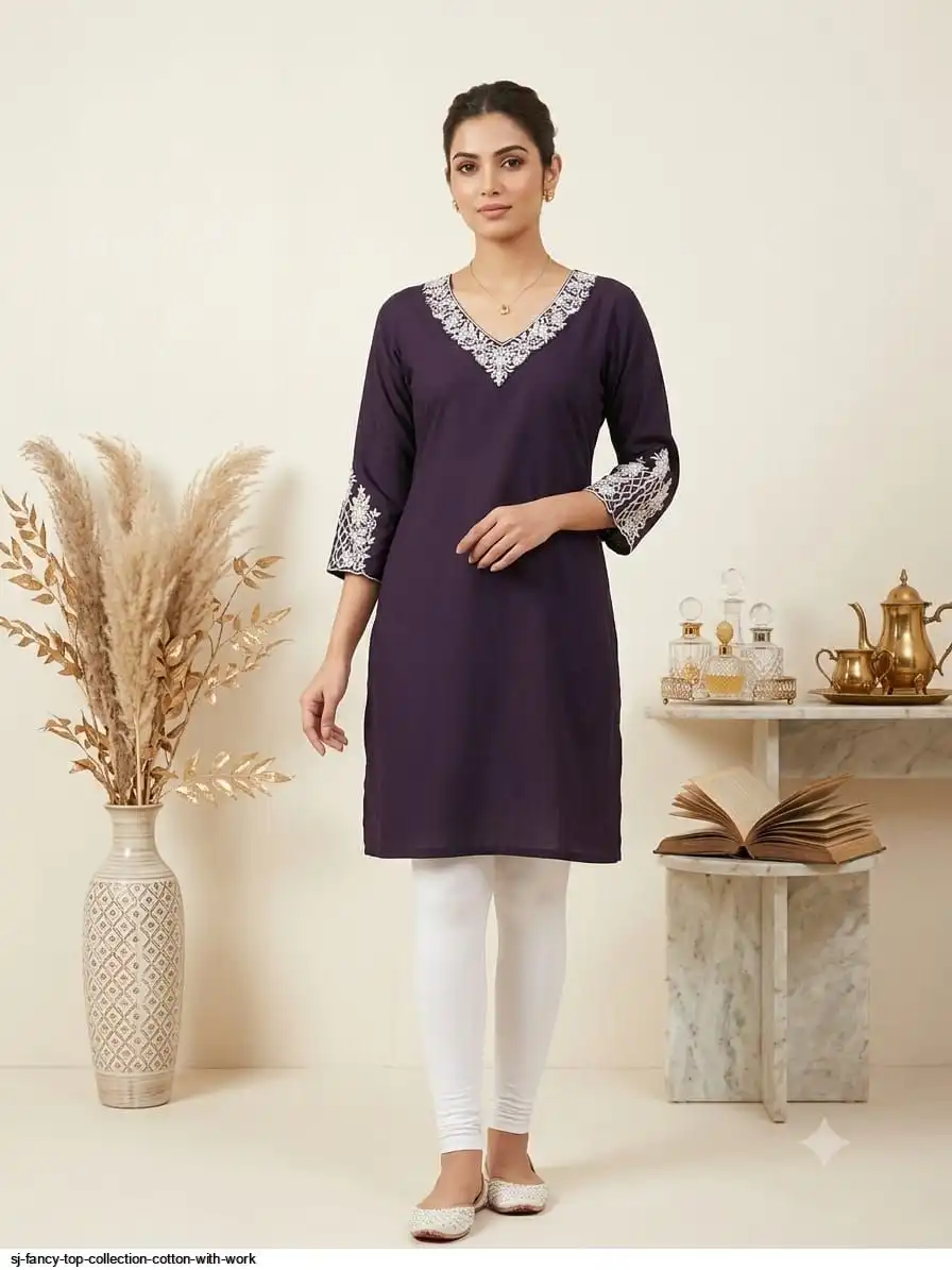 SJ FANCY TOP COLLECTION COTTON WITH WORK 8