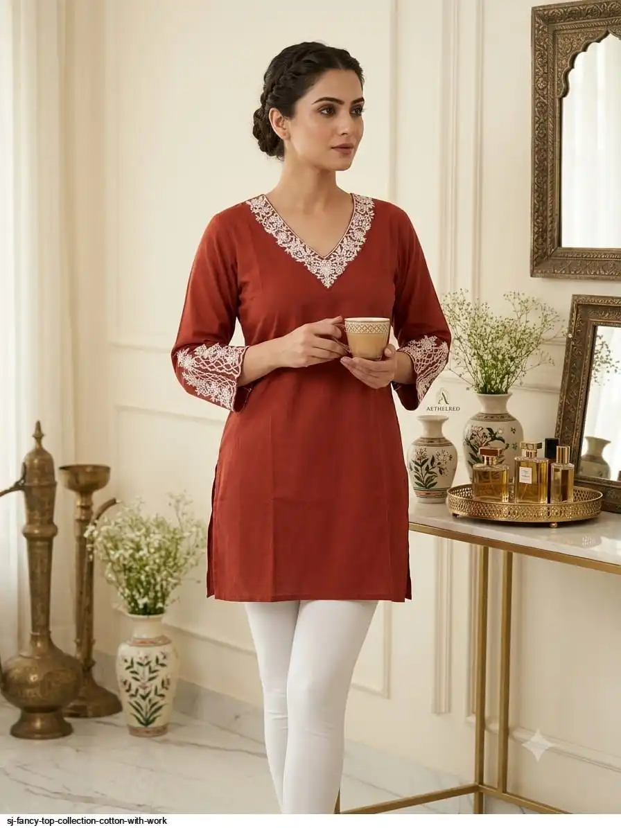 SJ FANCY TOP COLLECTION COTTON WITH WORK 11