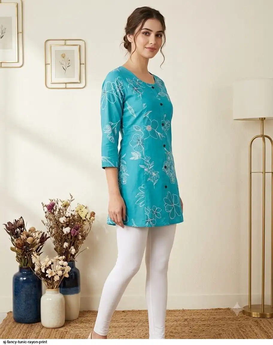 SJ FANCY TUNIC RAYON PRINT A