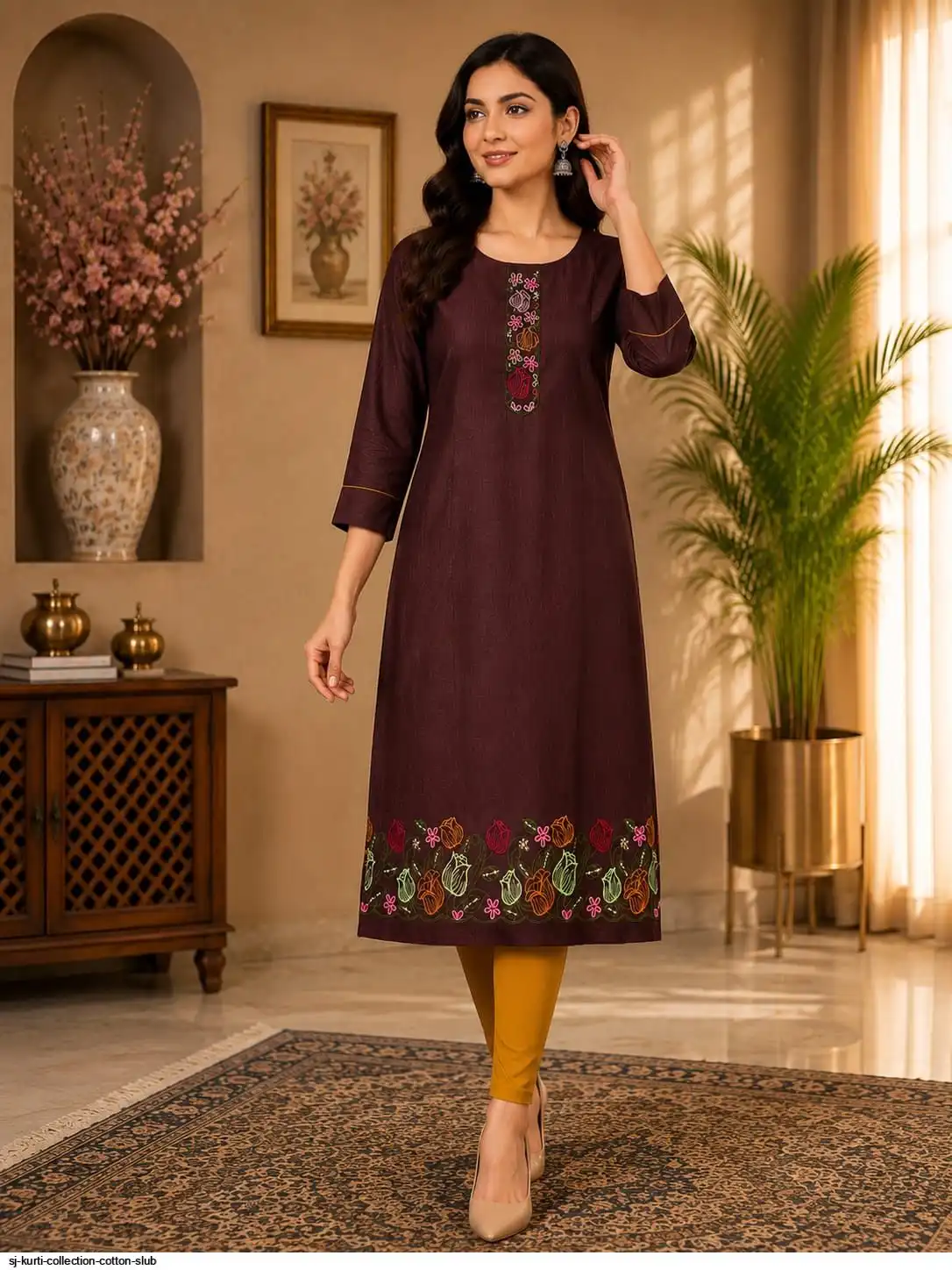 SJ KURTI COLLECTION COTTON SLUB B