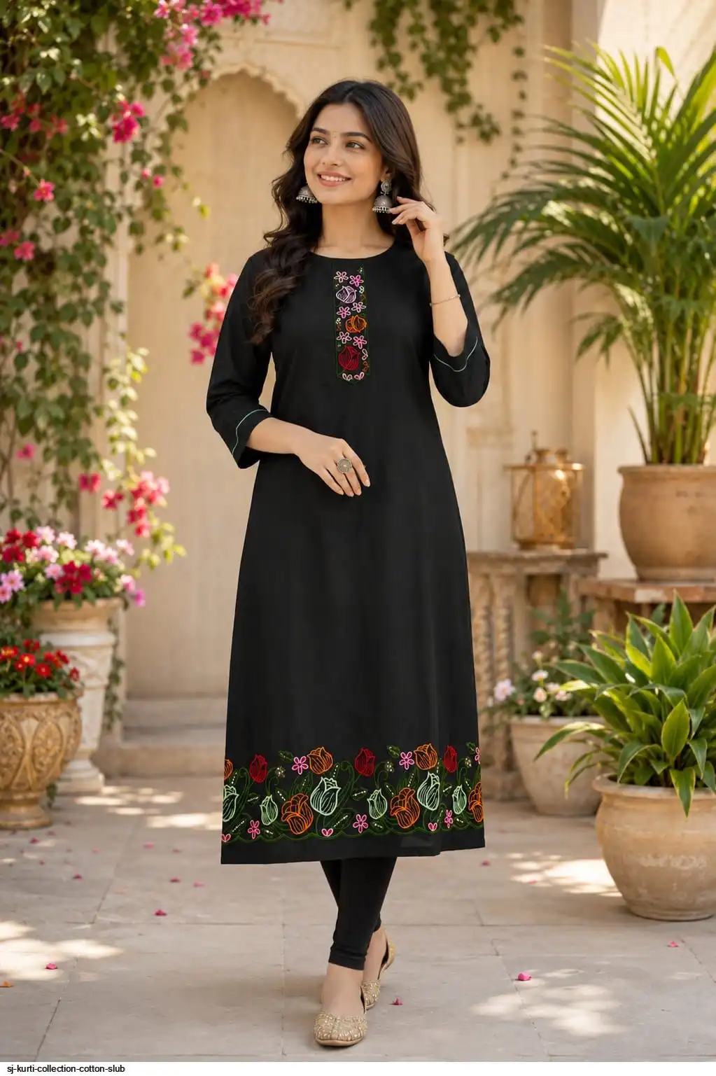 SJ KURTI COLLECTION COTTON SLUB A