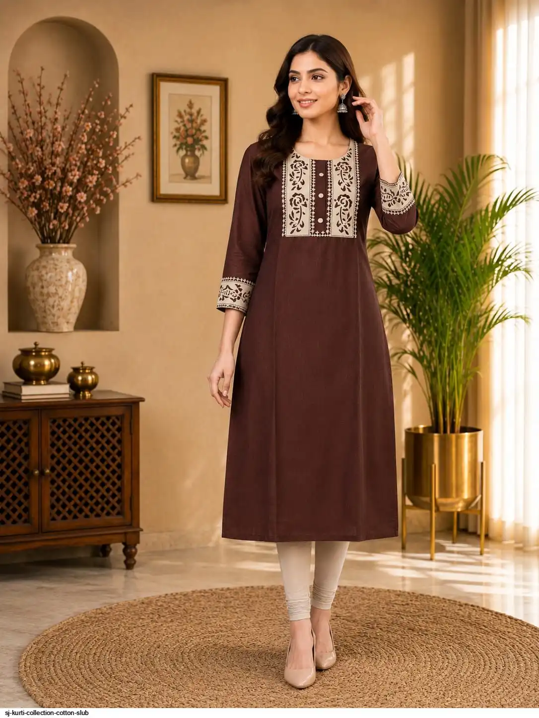 SJ KURTI COLLECTION COTTON SLUB E