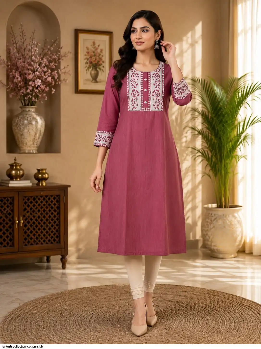 SJ KURTI COLLECTION COTTON SLUB G
