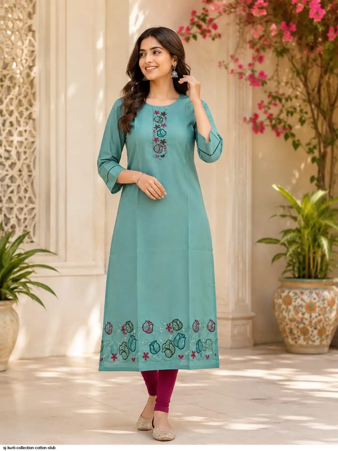SJ KURTI COLLECTION COTTON SLUB H