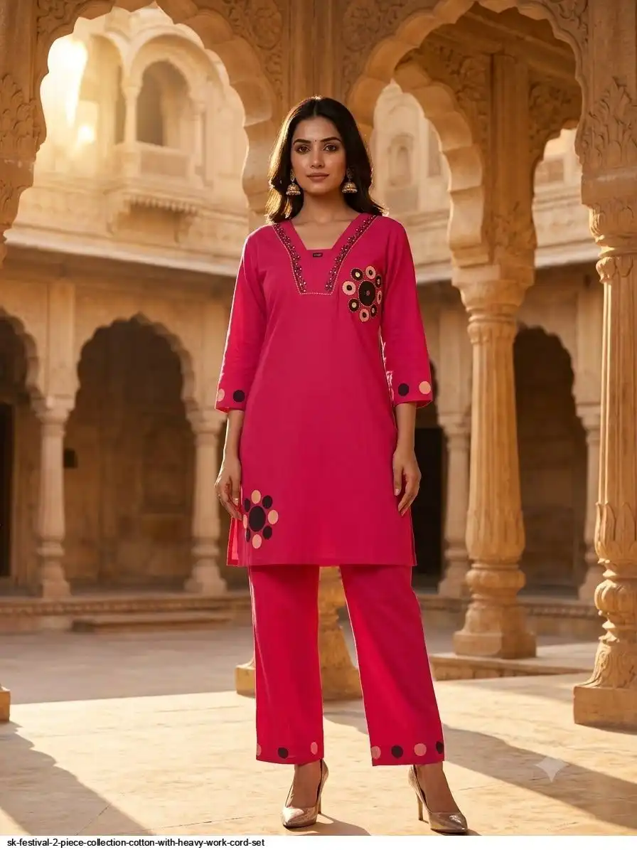 SK FESTIVAL 2 PIECE COLLECTION COTTON WITH HEAVY WORK CORD SET B