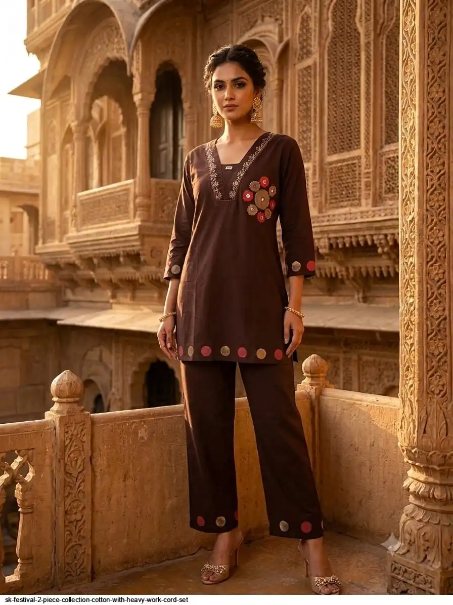 SK FESTIVAL 2 PIECE COLLECTION COTTON WITH HEAVY WORK CORD SET D