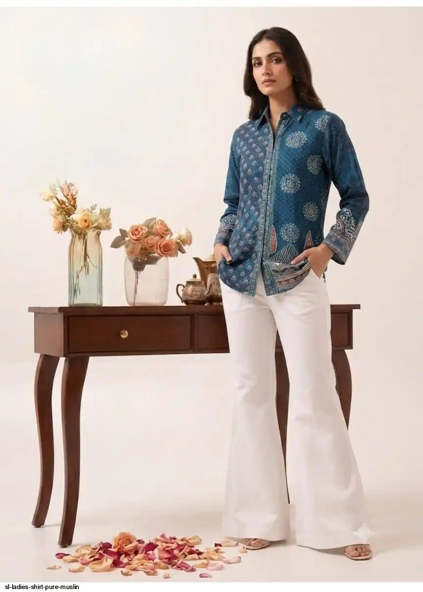 SL LADIES SHIRT PURE MUSLIN B