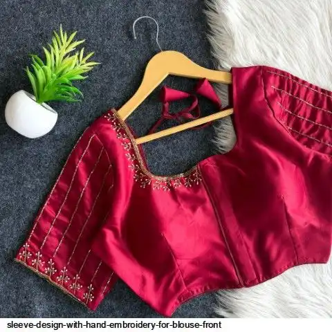 SLEEVE DESIGN WITH HAND EMBROIDERY FOR BLOUSE FRONT 2