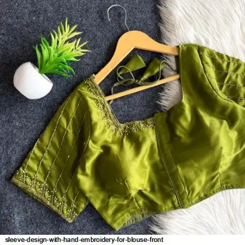 SLEEVE DESIGN WITH HAND EMBROIDERY FOR BLOUSE FRONT 1