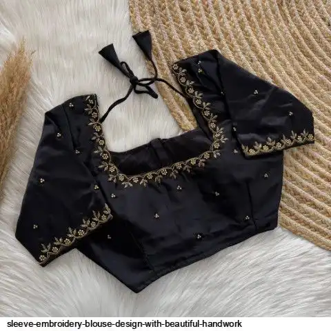 SLEEVE EMBROIDERY BLOUSE DESIGN WITH BEAUTIFUL HANDWORK 1