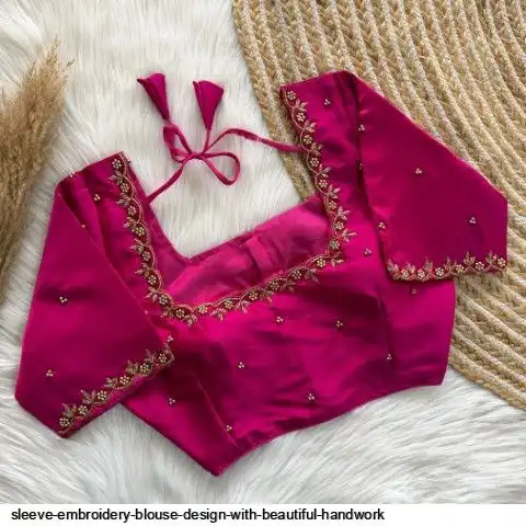 SLEEVE EMBROIDERY BLOUSE DESIGN WITH BEAUTIFUL HANDWORK 2