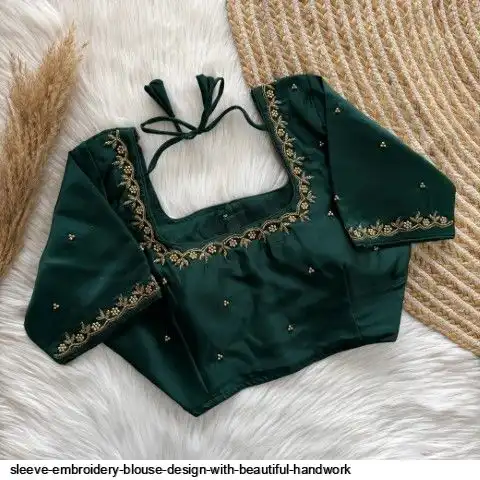 SLEEVE EMBROIDERY BLOUSE DESIGN WITH BEAUTIFUL HANDWORK 5