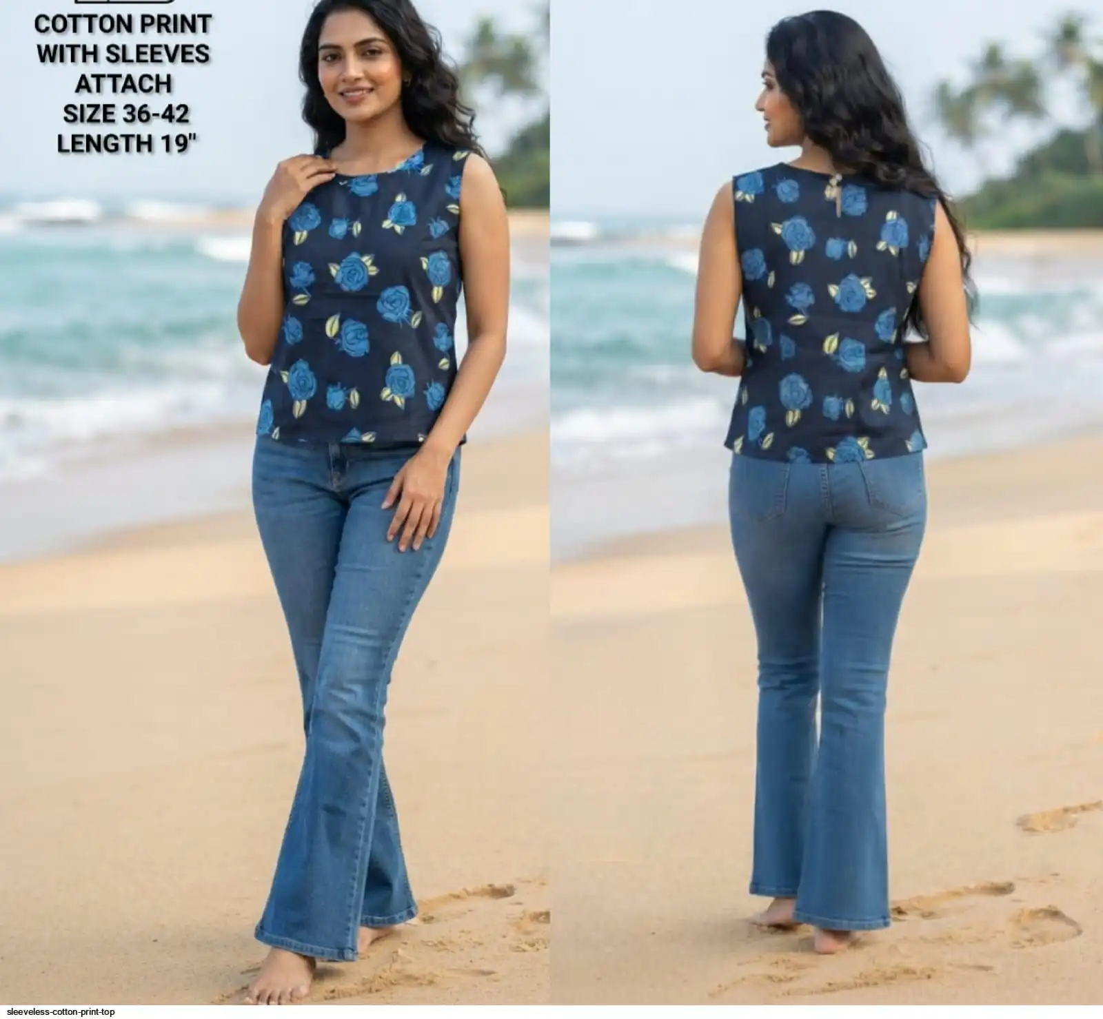 SLEEVELESS COTTON PRINT TOP 9