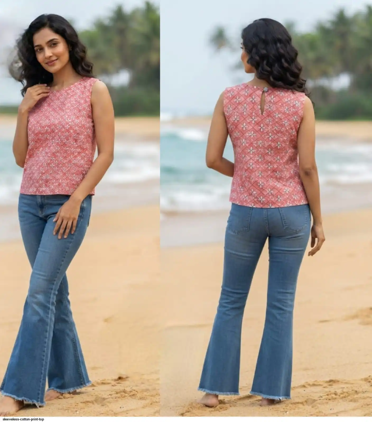 SLEEVELESS COTTON PRINT TOP 7