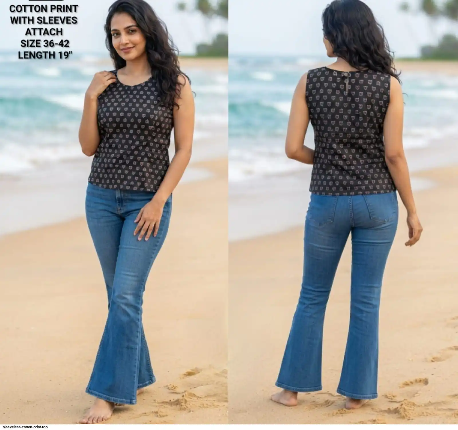 SLEEVELESS COTTON PRINT TOP 11
