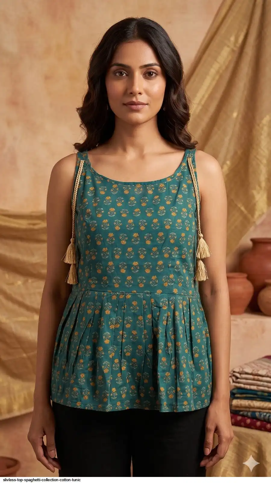 SLIVLESS TOP SPAGHETTI COLLECTION COTTON TUNIC 12