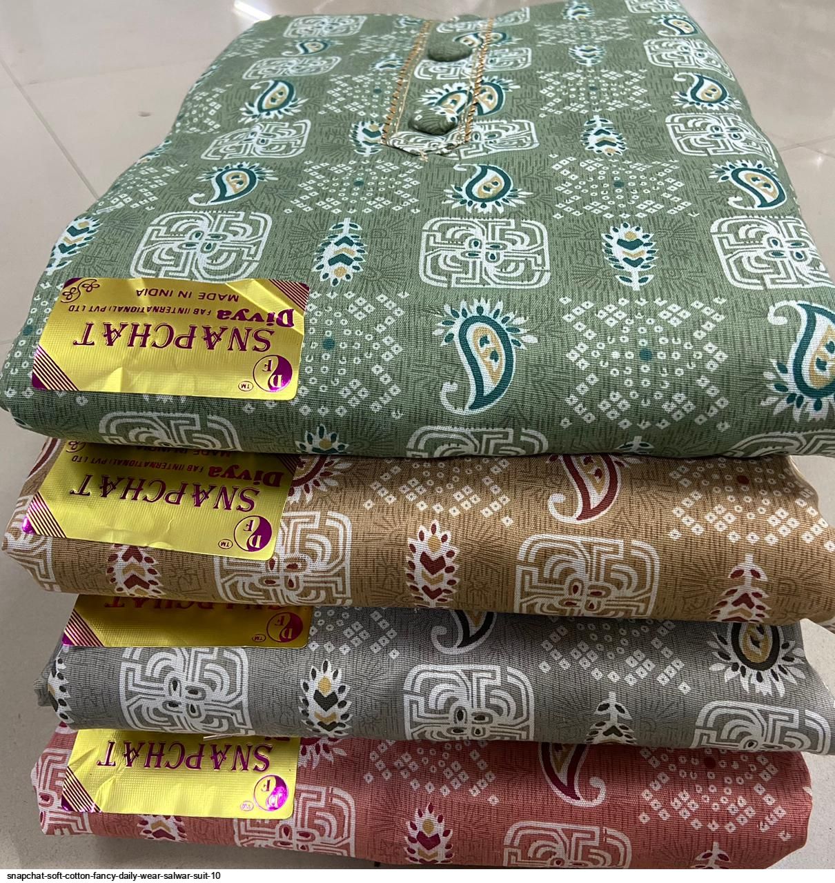 SNAPCHAT SOFT COTTON FANCY DAILY WEAR SALWAR SUIT 10