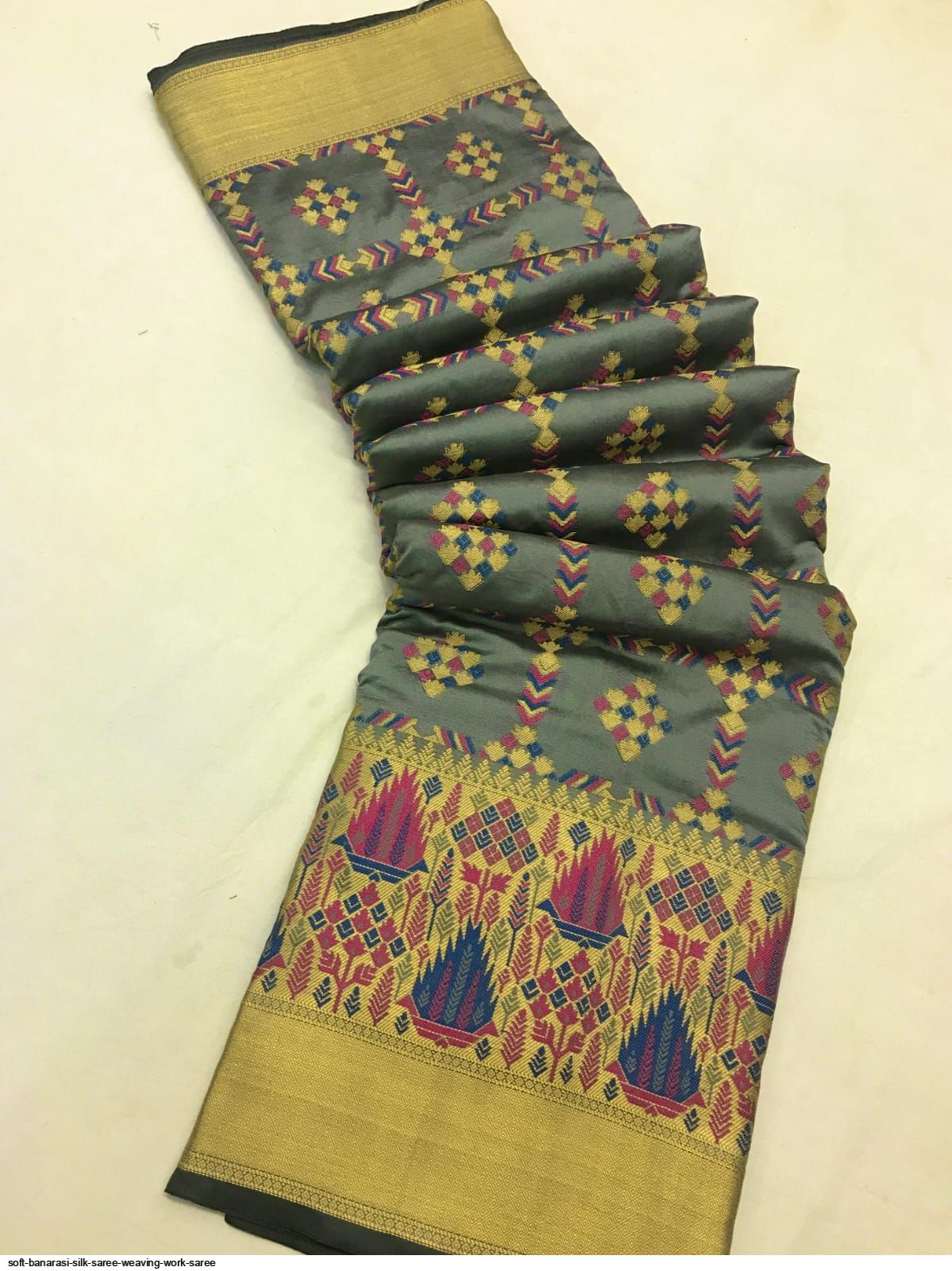 SOFT BANARASI SILK SAREE Weaving WORK saree