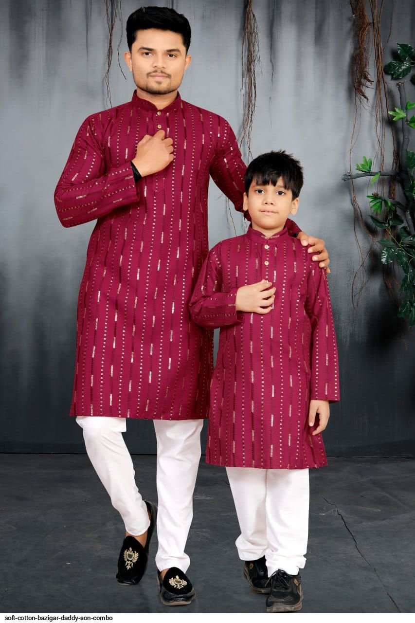 SOFT COTTON BAZIGAR DADDY SON COMBO 7