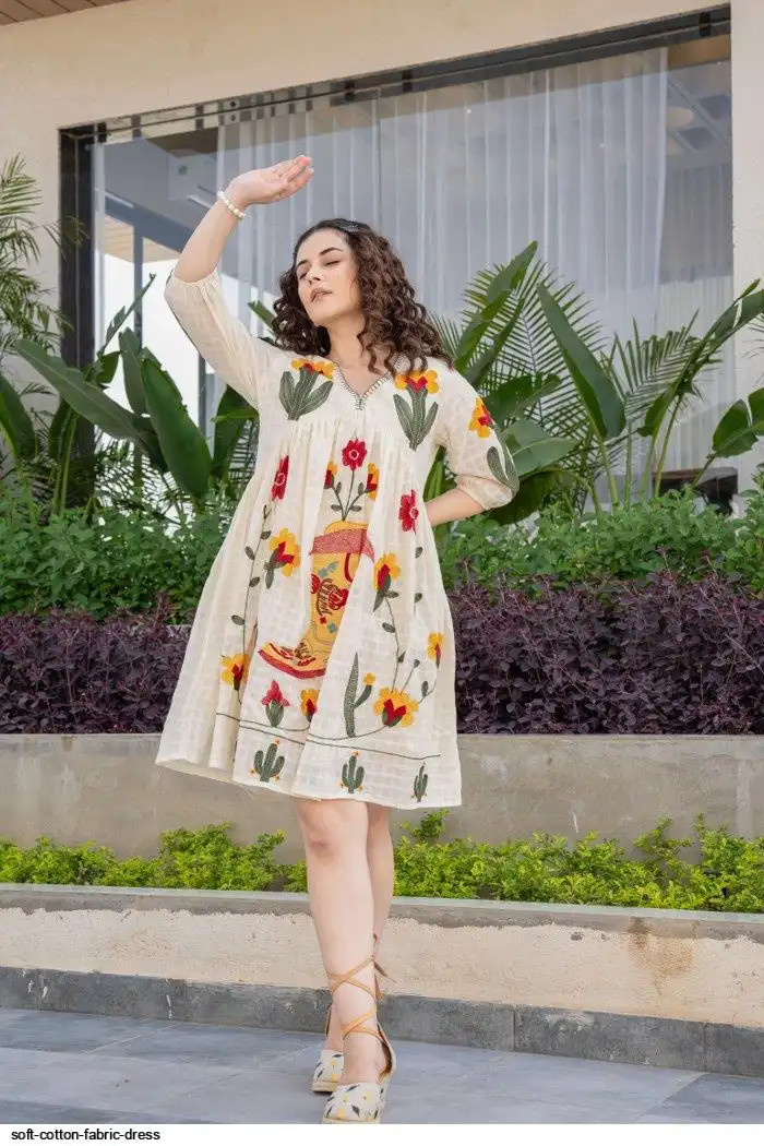 white christmas dresses Cotton Elastane Jersey Fabric - 4 Way Stretch Dressmaking F main image 0