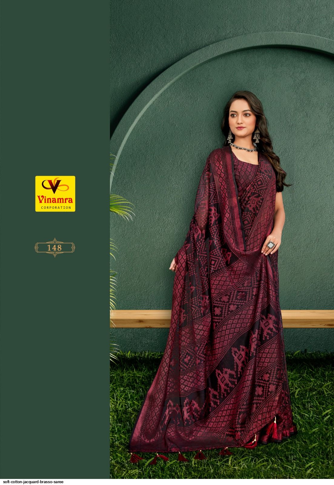 SOFT COTTON JACQUARD BRASSO SAREE