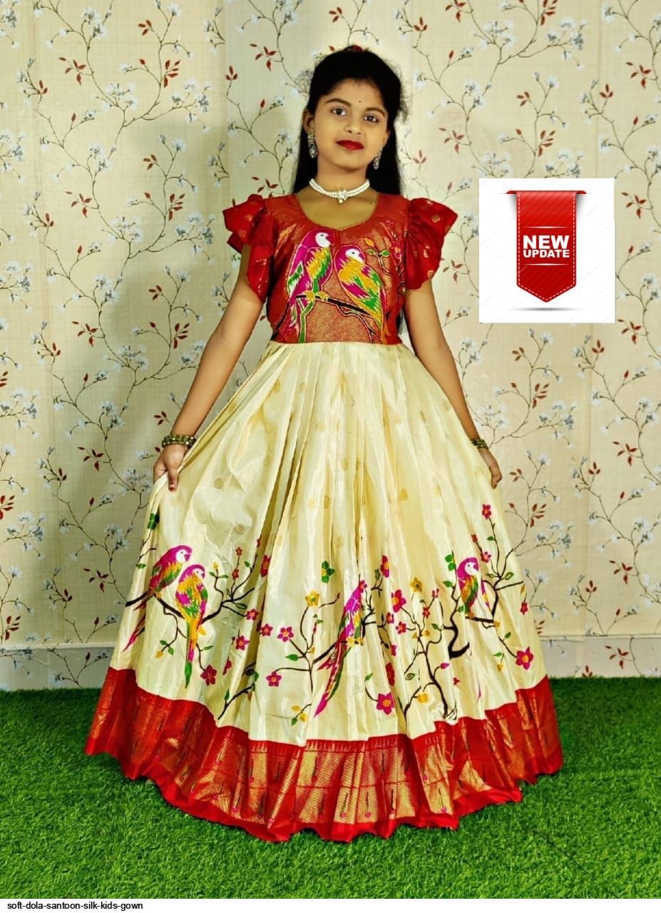 kids silk frock